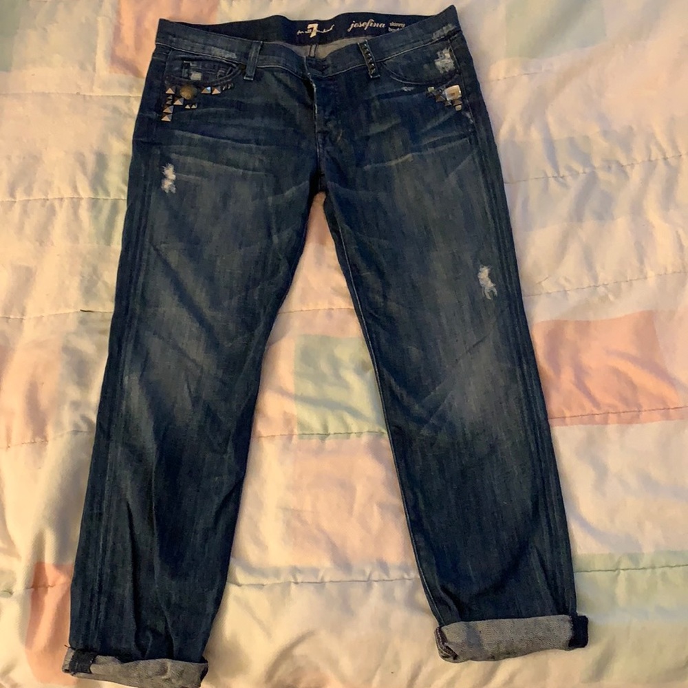 7 for all Mankind Josefina skinny boyfriend jeans